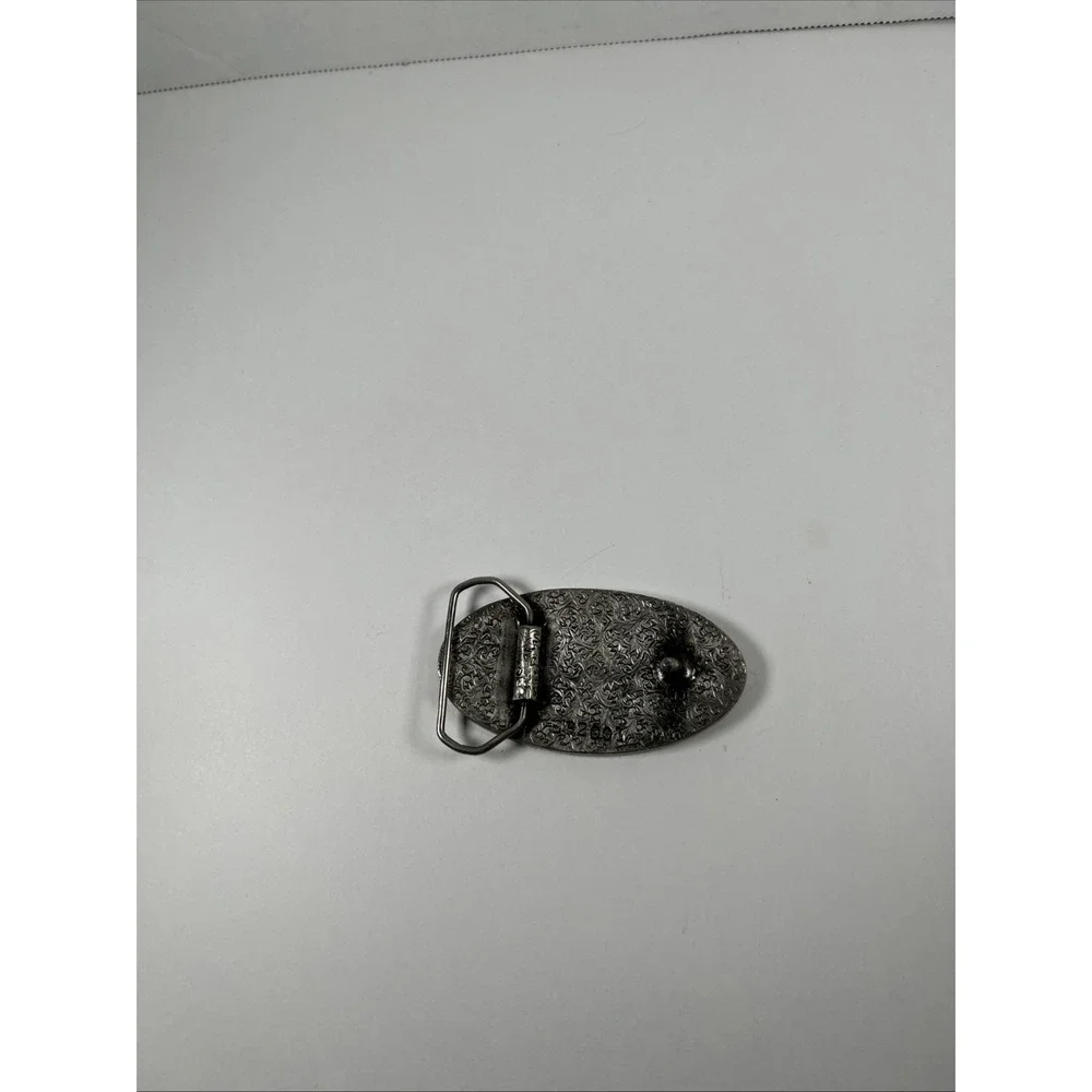 Vintage‎ FORD Green Enameled Silver Tone Belt Buckle EB82001